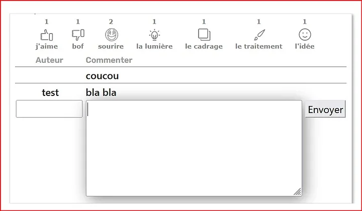 Saisie des messages - Photo n°1