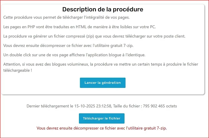 Sauvegarde du site - Photo n°1
