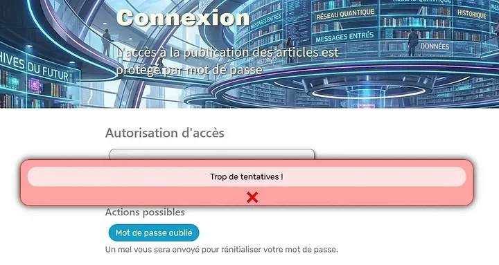S&eacute;curit&eacute; de la connexion - Photo n°2
