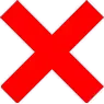 Croix rouge pour effacer le message